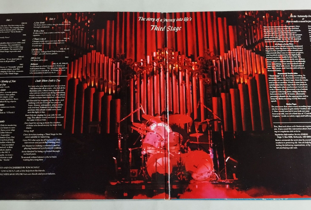 Винтажная виниловая пластинка LP Boston Third Stage (Germany 1986)