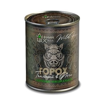 Горох с копченым мясом Кабана томлёный в печи 340г.