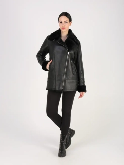 Дубленка зимняя натуральная авиатор оверсайз Турция