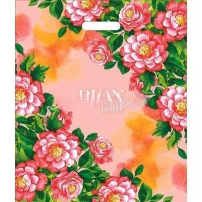 Пакет с прорубной ручкой ПВД 40х47 (45 мкм) "Впечатление" (50/500 шт.) Интерпак