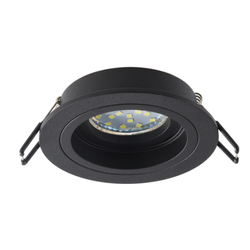 Встраиваемый светильник алюминиевый ЭРА KL84 BK MR16/GU5.3 черный