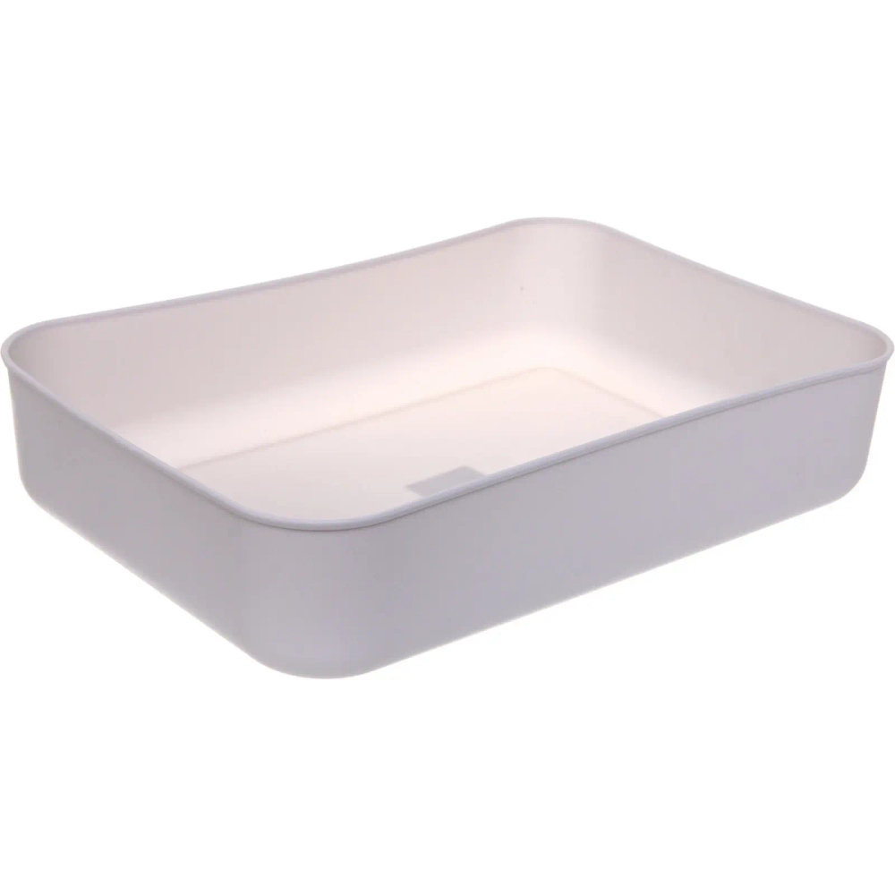 Корзина - органайзер с крышкой для хранения «БИСКОТТИ», цвет серый, 36.5*26.5*8.5см