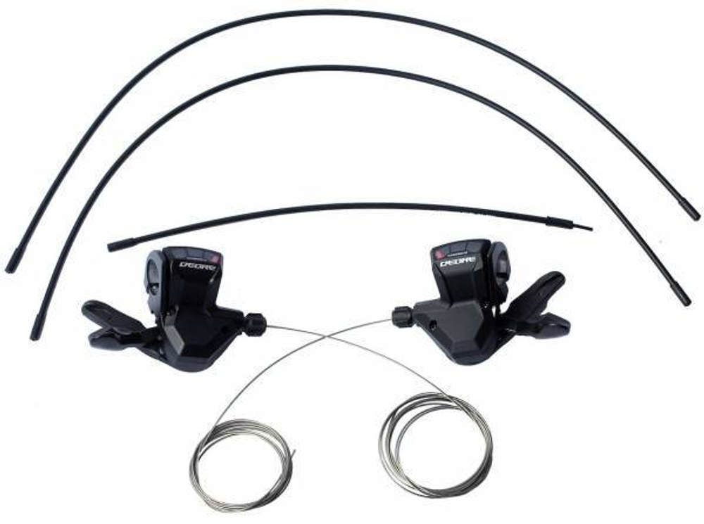 Шифтер Shimano Deore, M590, лев/пр, 3x9ск, тр.+оплетк ISLM590PA