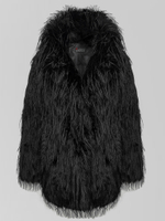 Полушубок Lucky Marten 2301 со скрытыми застежками и поясом