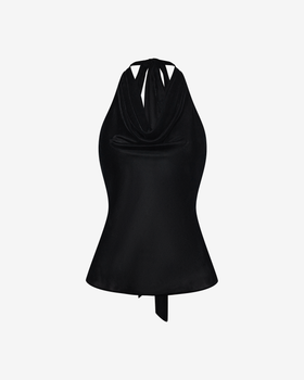 Топ с халтером из бархата