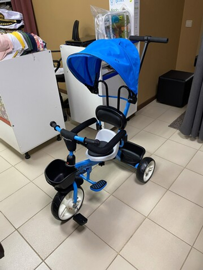 Детский трехколесный велосипед "Farfello S-1703" цвет синий для детей с 2 до 5 лет