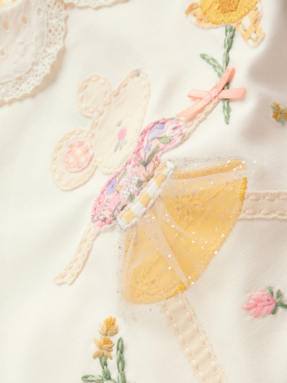 Лонгслив и легинсы в комплекте для малышей Next W78-024, Молочный, Желтый