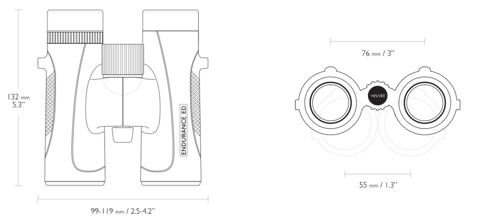 Бинокль Hawke Endurance ED 8x32 WP черный (36200)