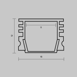 Алюминиевый профиль накладной Maytoni ALM-005-W-2M 631006