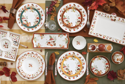 Салатник 23х10см 2.5л Easy Life Autumn Breeze Белка и грибы белый