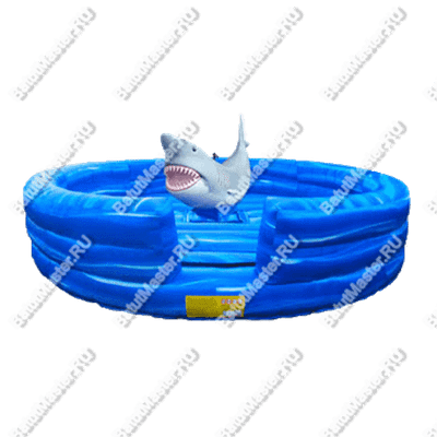 Надувной аттракцион Родео, акула+батут, "Акула 2", 5*5*3 м