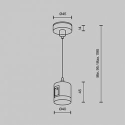 Подвес для трека Maytoni Accessories for tracks Flarity TRA157SW-IPC1-B