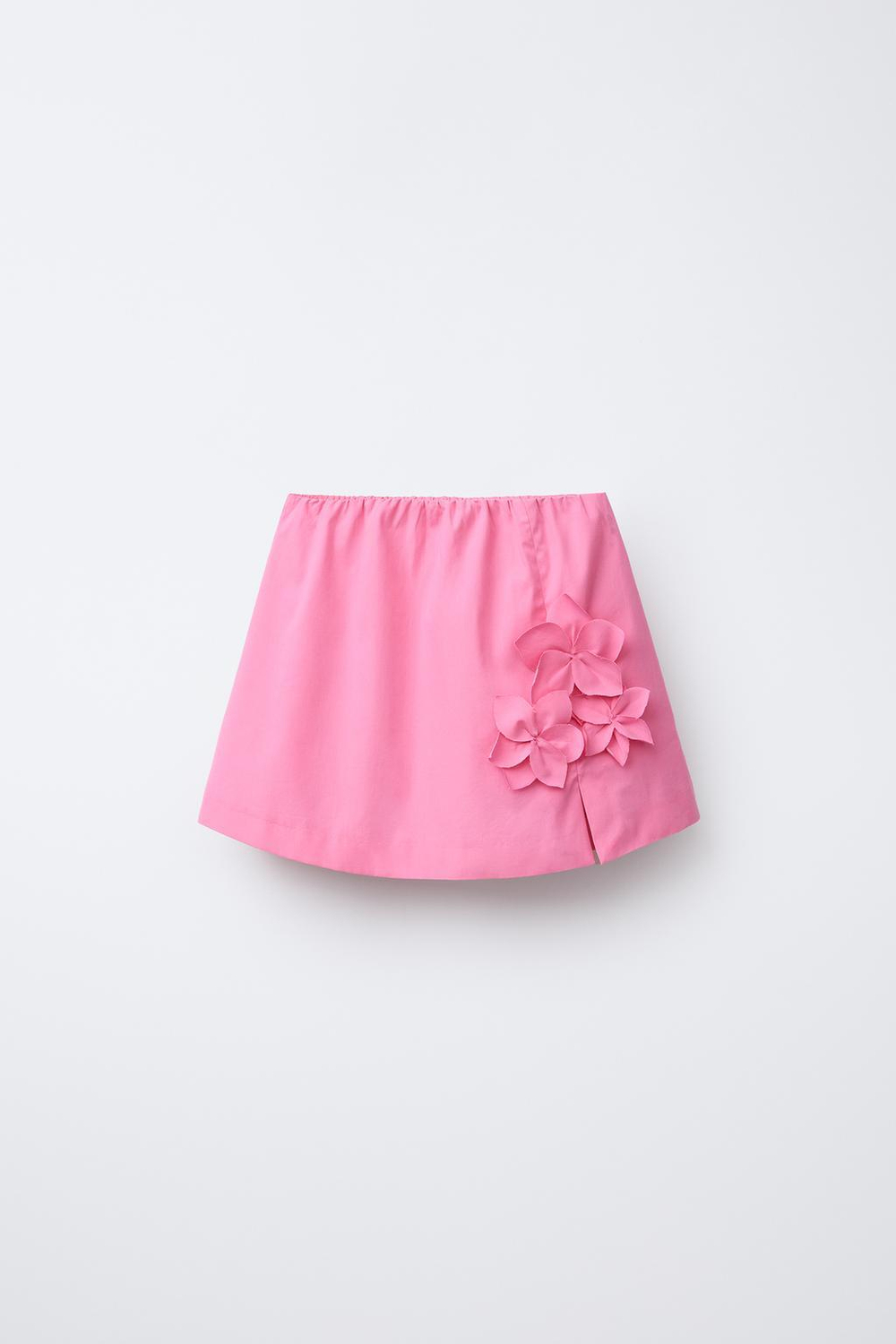 ZARA ЮБКА-ШОРТЫ С ЦВЕТОЧНЫМ ПРИНТОМ, РОЗОВЫЙ