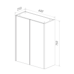Шкаф Lemark COMBI 60 см подвесной, 2-х дверный белый глянец