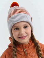 Шапка из смесовой шерсти "Терракот" 7+