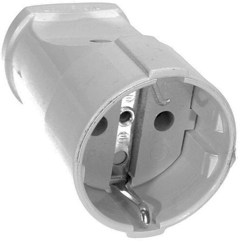 Штепсель без заземления белый А115 19533