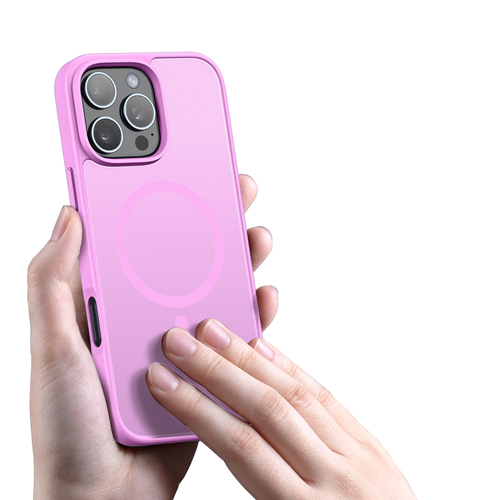 Защитный матовый чехол розового цвета (Rose Pink) с MagSafe для iPhone 16 Pro Max, серия Yind Series от Dux Ducis