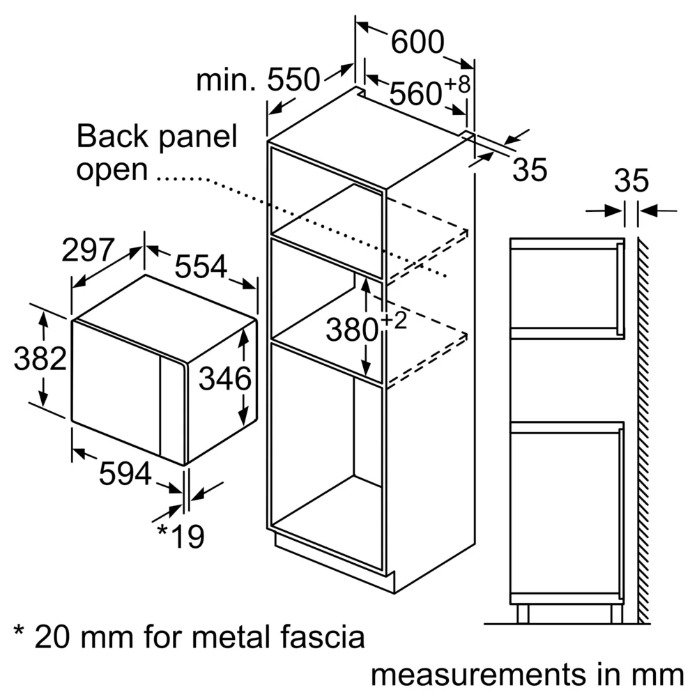 Встраиваемая микроволновая печь BOSCH BFL524MB0 Serie 6