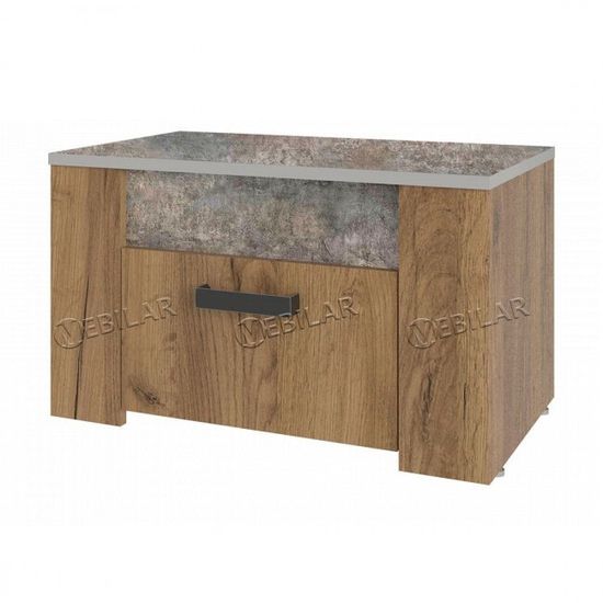 Тумба прикроватная ФРАНК ТБ-24 крафт/бетон (630*378*378) /1/(СНЯТА С ПР-ВА)