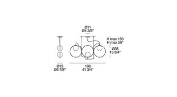 Leucos 0303005213609 — Светильник потолочный подвесной GIUKO' 3