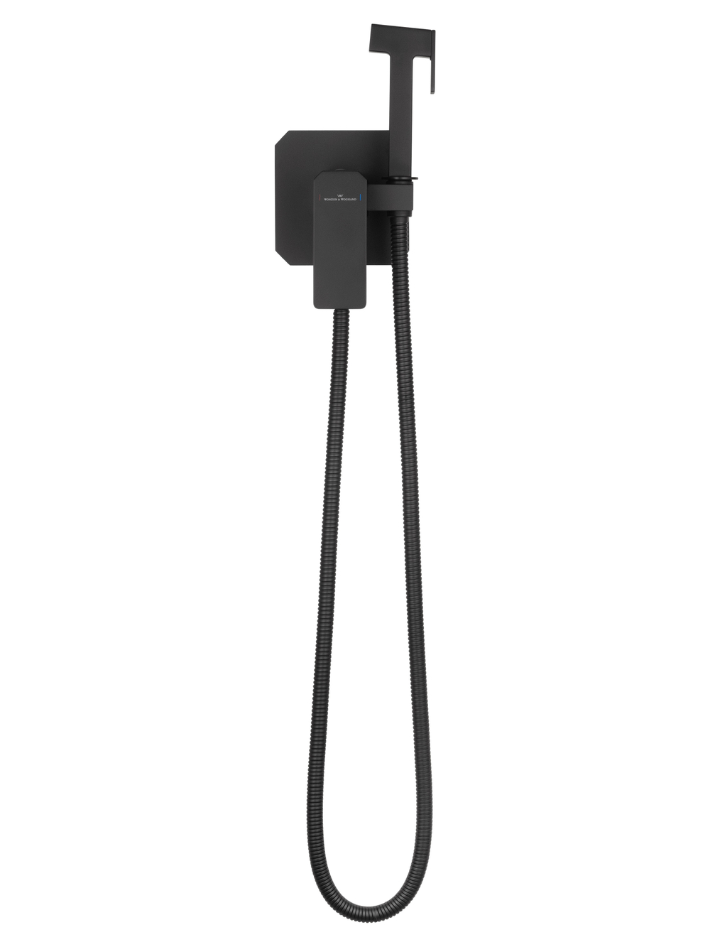 Смеситель с гигиеническим душем встраиваемый WONZON & WOGHAND DIAMOND, Черный матовый (WW-88829011-MB)