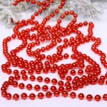 Бусы на елку 2,7м «Шарик» d-6мм, красный (pvc коробка)
