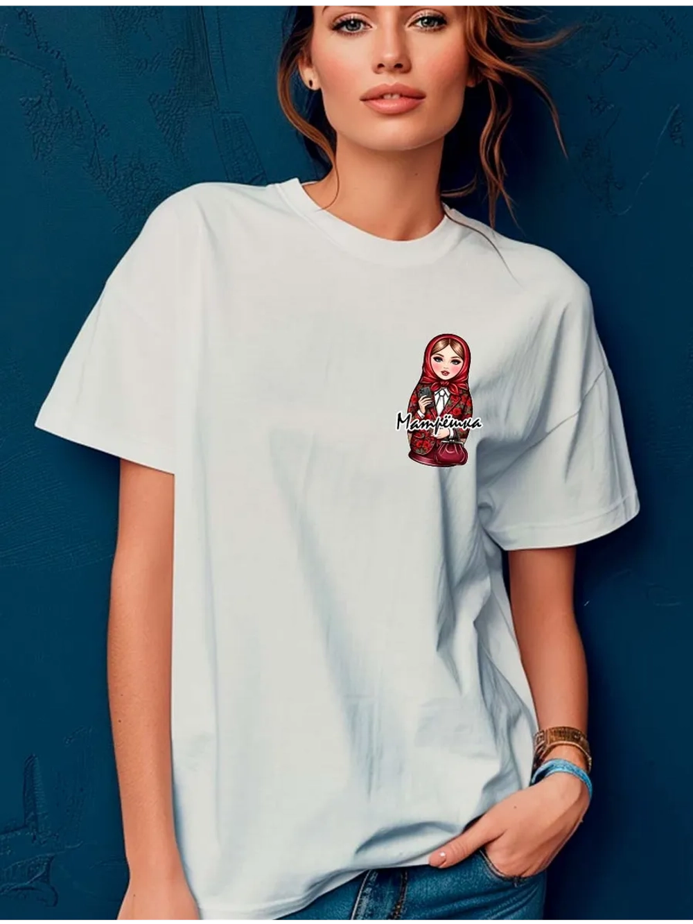 Футболка с матрешкой