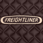 Ковры FREIGHTLINER CENTRY (автомат) (экокожа, коричневый, черный кант, бежевая вышивка)