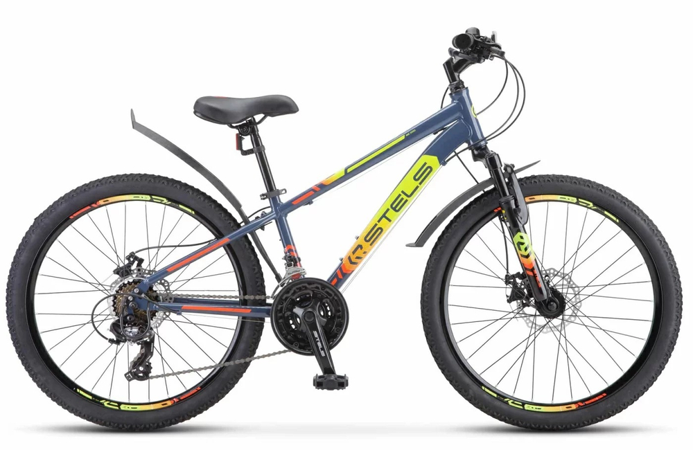 Велосипед STELS Navigator-400 MD 24" F010 24" серый/салат/красный