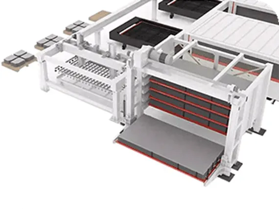 Автоматизированная система HGTECH серии LCK для загрузки и хранения листового металла