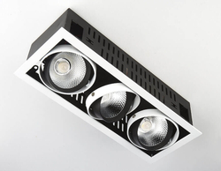 Встраиваемый светодиодный светильник Ambrella Light Cardano T813 BK/CH 3*12W 4200K