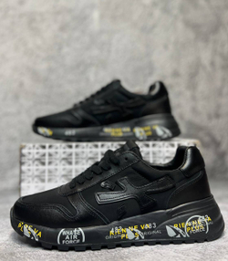 Premiata Mick черные кожа