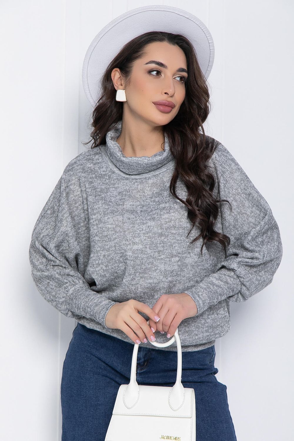 Джемпер Бернарда (серый меланж) Б12491-8 LT Collection