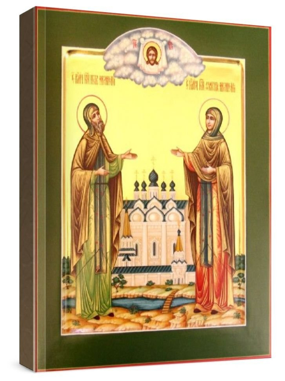 Петр и Феврония (рукописная икона)