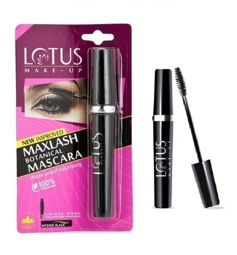 Тушь для ресниц Lotus Water-proof Intense Black, водостойкая, цвет интенсивный черный, 4 гр.
