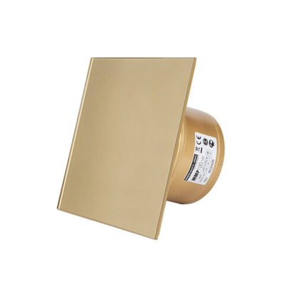 Энергосберегающий бесшумный вентилятор ММ-Р 06 UE стекло квадрат 100 м³/час 5,5 Вт с обратным клапаном золото