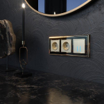 Умный сенсорный выключатель двухклавишный (шампань)