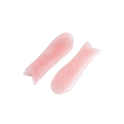 Скребок гуаша для массажа - Рыбка (розовый кварц, 11 см)