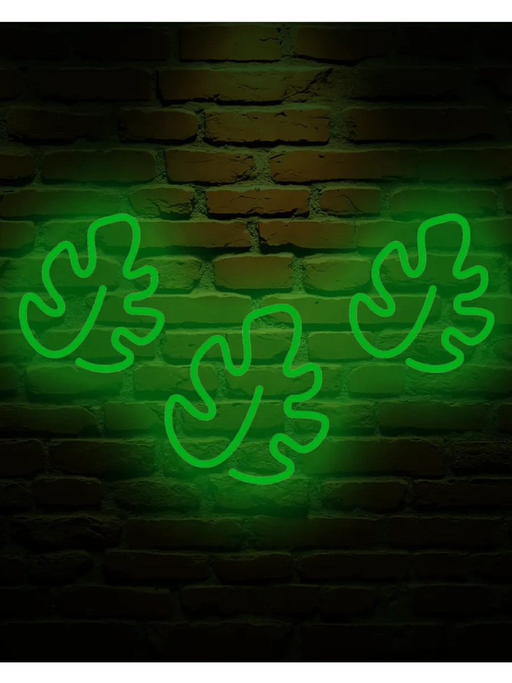 Светильник из неона Листики