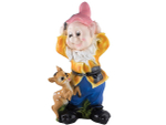 Фигура садовая "Гном с олененком" 50см