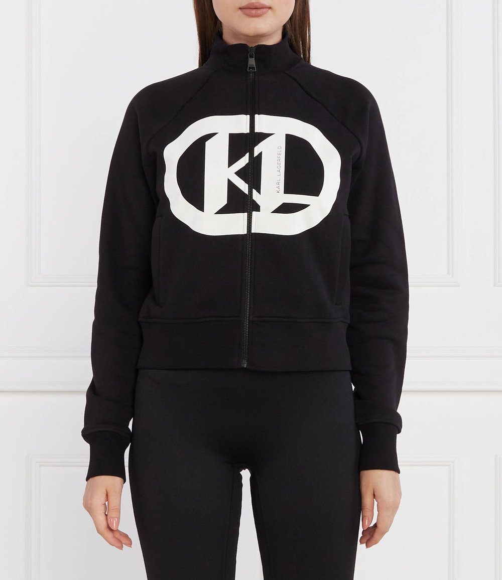 Худи kl logo zip up Karl Lagerfeld - черный(235W1820)