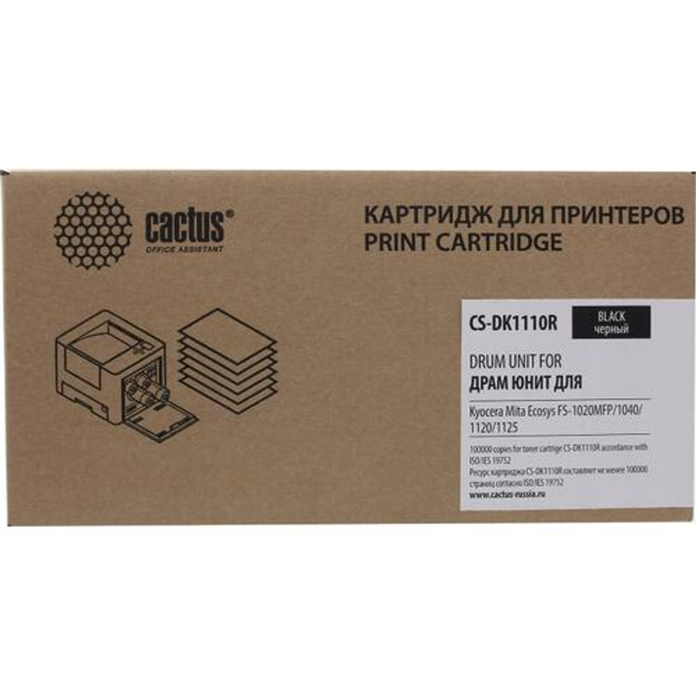 Фотобарабан Cactus CS-DK1110R для  Kyocera  Mita Ecosys FS-1020MFP/1040/1120/1125