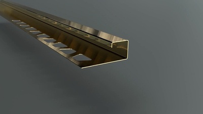 Наружный профиль для керамической плитки ZKF, нержавеющая сталь шлифованная