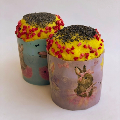 Предзаказ! Кулич пасхальный с лимоном и маком "Choco Rainbow", 210 г