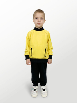Худи для детей, модель №2, рост 98 см, желтый