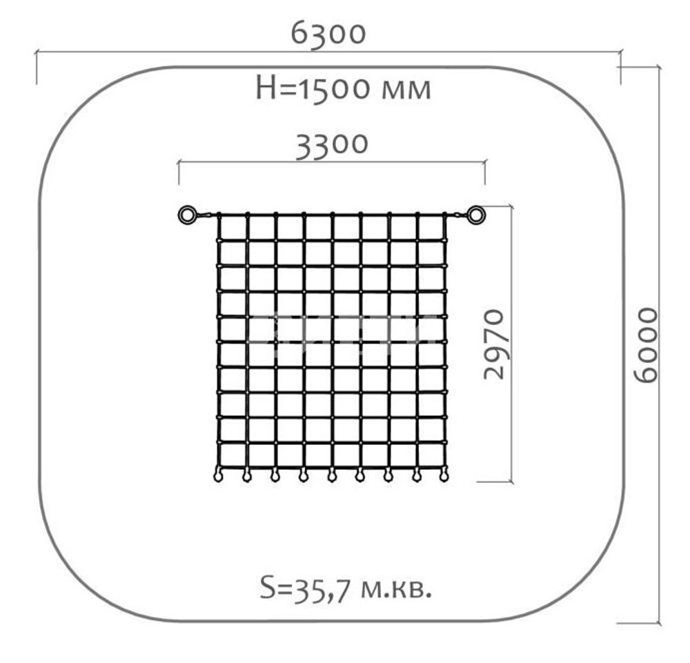 Канатная конструкция Эко 33101.21 для спортивной площадки