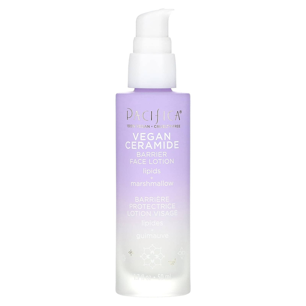 Pacifica, Vegan Ceramide, барьерный лосьон для лица, без отдушек, 50 мл (1,7 жидк. унц.)