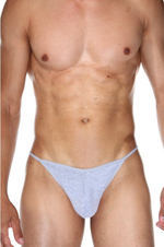 Светло-серые меланжевые трусы-стринги (Размер: M) (Цвет: светло-серый)