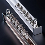 Тихий алюминиевый карниз для штор с бегунками, потолочный/настенный