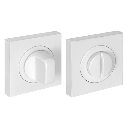 Завертка квадрат Фуаро BK6 KM WH-19, цвет белый к ручкам ROCK KM WH-19 (гарантия - 6 месяцев)